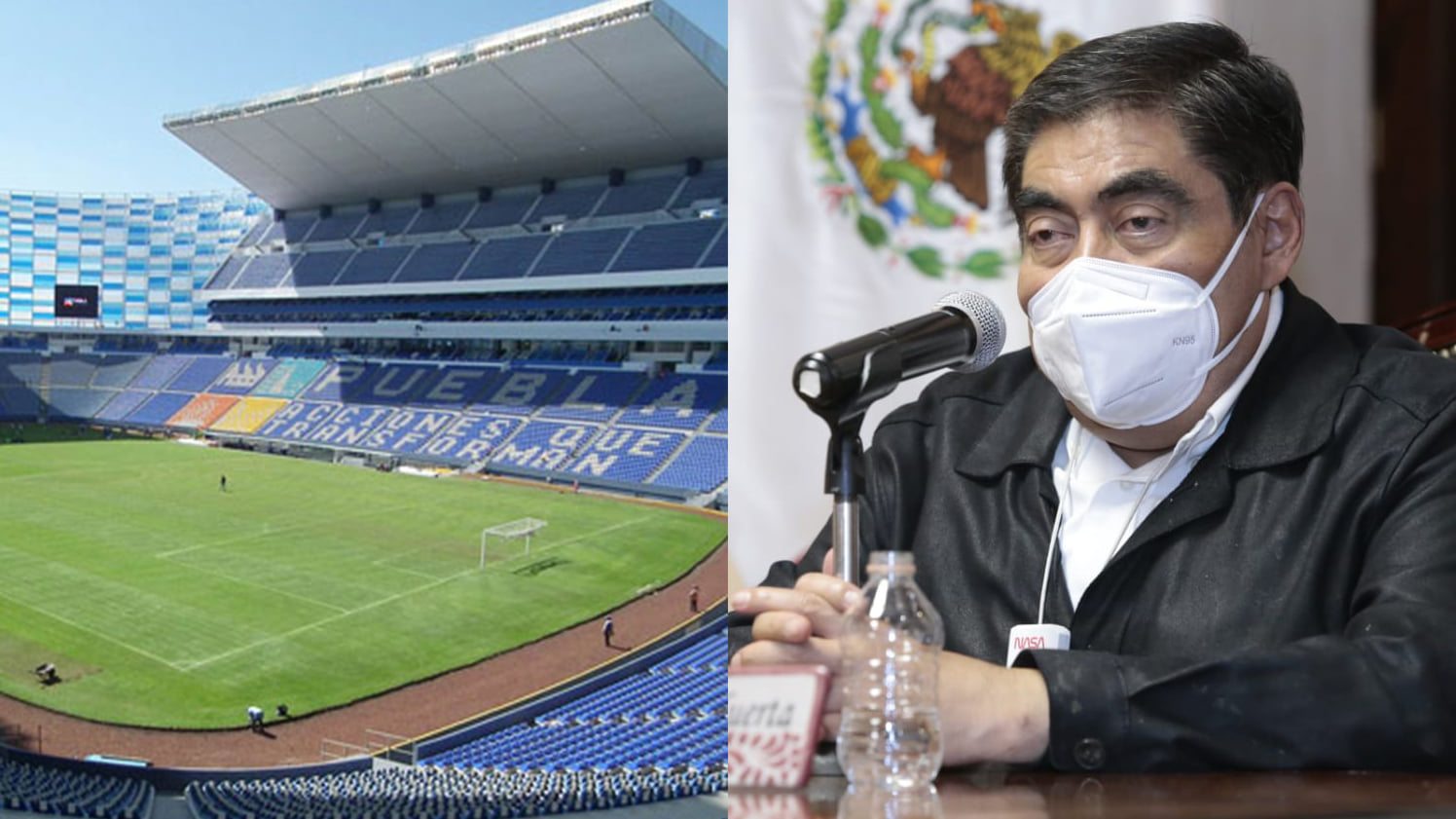 Por: Cortesía El gobernador Miguel Barbosa autorizó aumento de aforo en el Cuauhtémoc para las semifinales