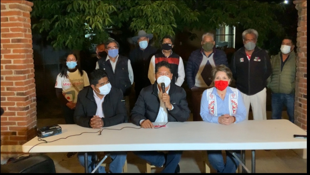 Por: Carlos Aguirre Domingo Mendieta y delegada estatal del PRI; no nos van a amedrentar.