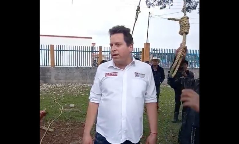 Por: Cortesía Pobladores retienen y simulan ahorcar a candidato de Morena por incumplir promesas como diputado
