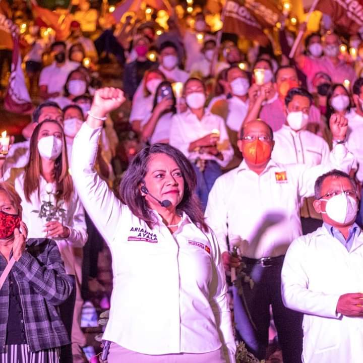 Por: Cortesía Ariadna Ayala regresa  hacer campaña para la presidencia municipal de Atlixco por Morena-PT