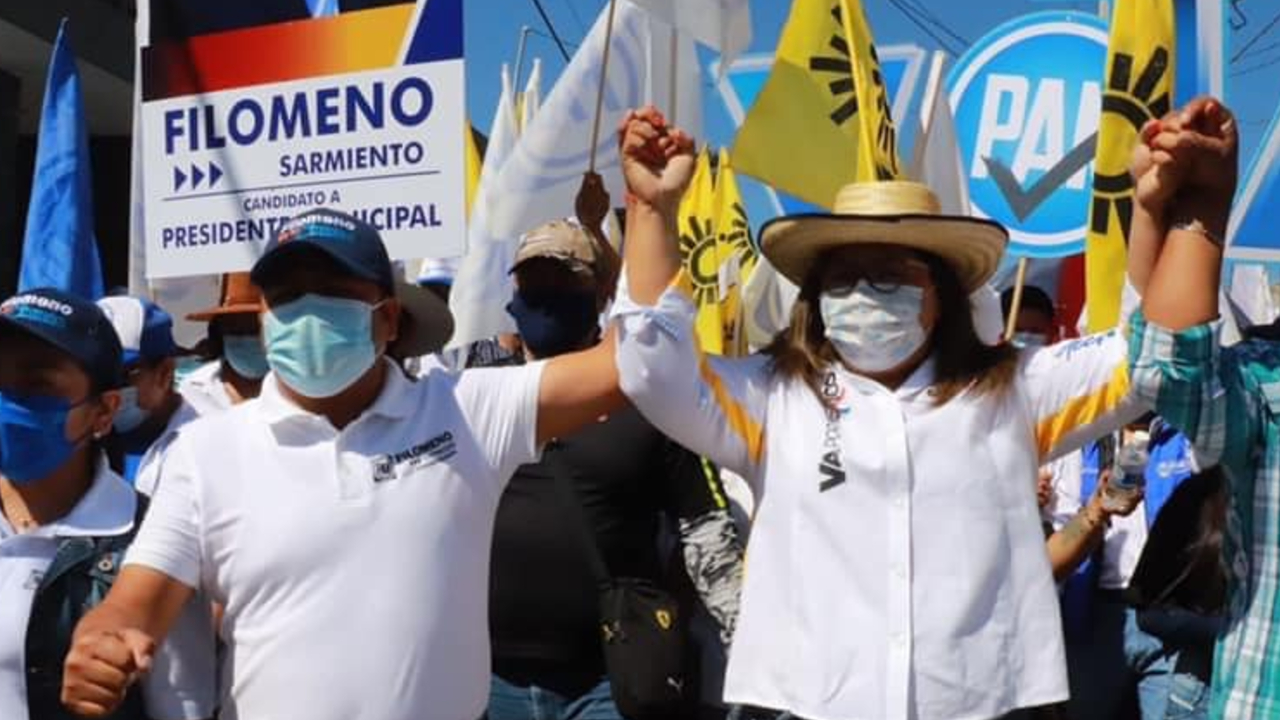 Por: Cortesía Dirigente estatal del PAN, acompañó a su candidato por la Alcaldía de Cuautlancingo, Filomeno Sarmiento.