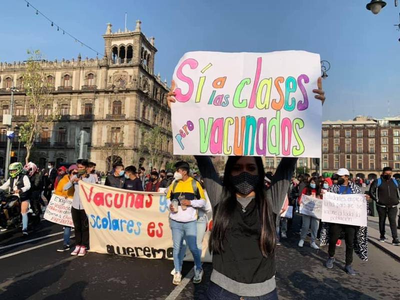 Por: Cortesía Estas son las peticiones de los estudiantes que marchan contra regreso a clases presenciales