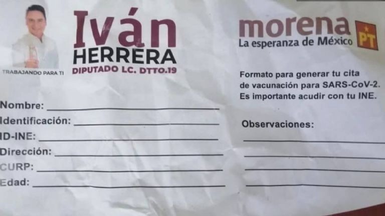 Por: Cortesía Formato para condicionar la vacuna contra el Covid es campaña negra, afirma Iván Herrera
