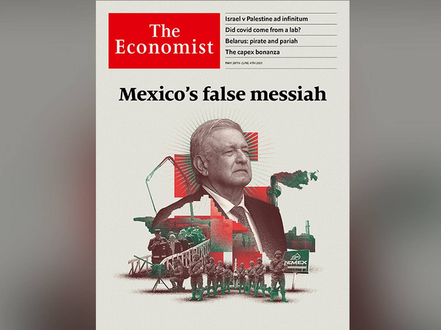 Por: Cortesía MLO, ‘falso Mesías de México’: La portada de The Economist de la que todo mundo hablará