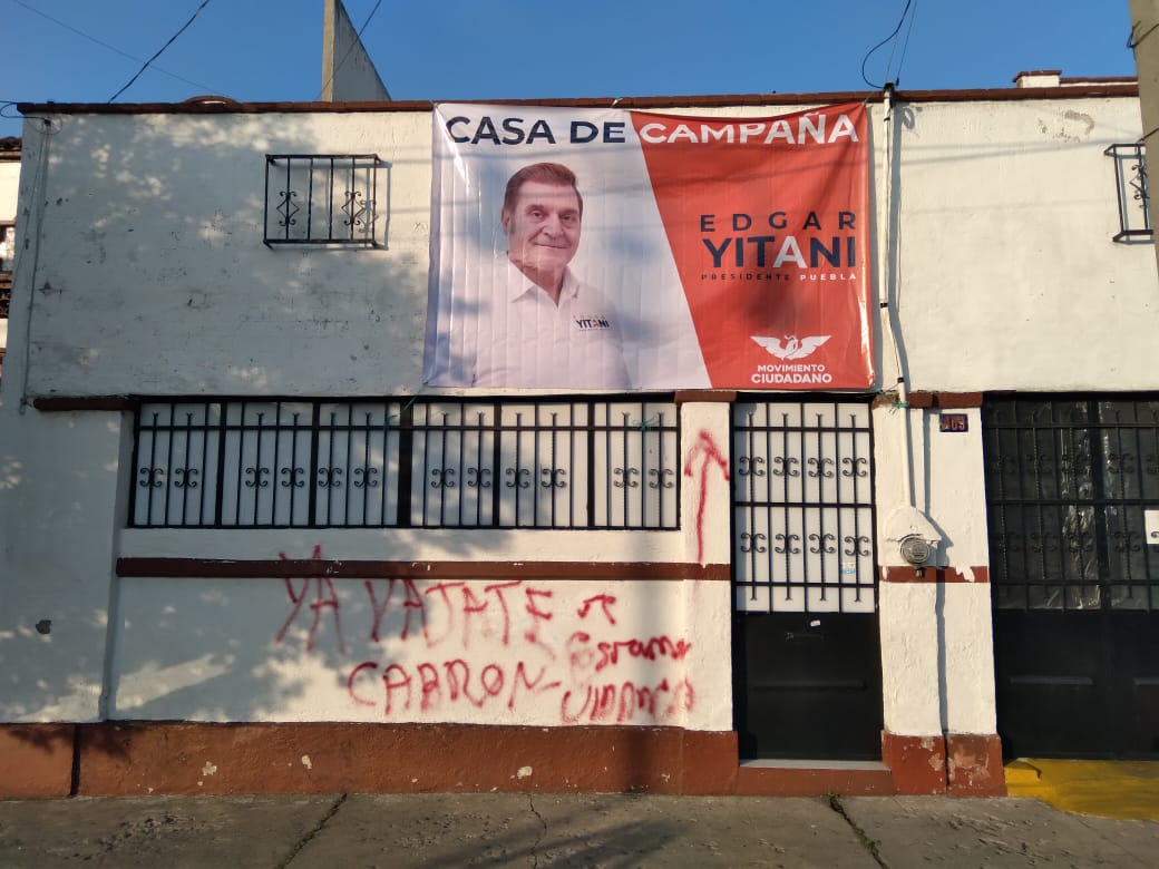 Grafitean casa de campaña de candidato de Movimiento Ciudadano