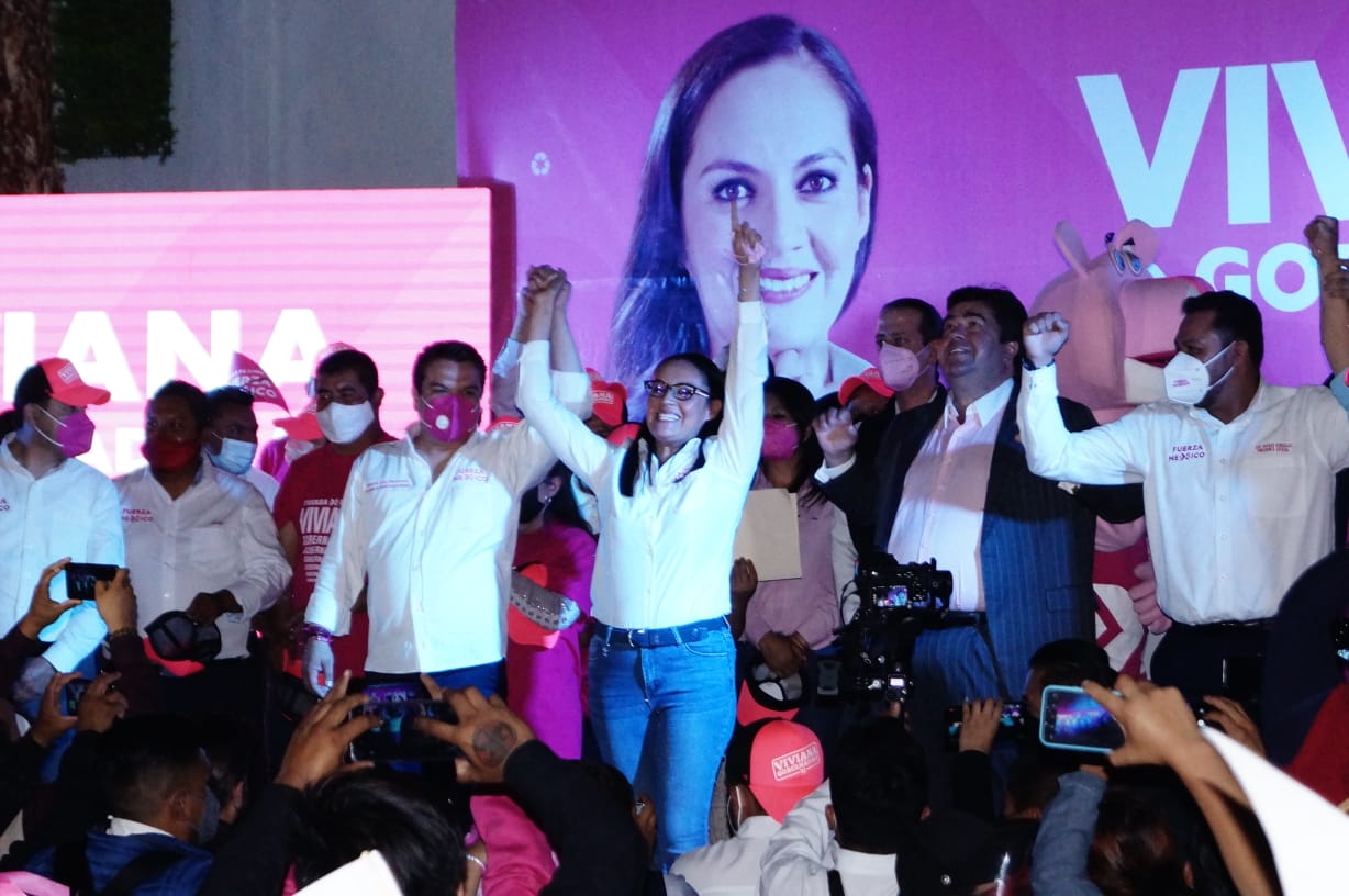 Por: Cortesía Muestra músculo Viviana Barbosa antes del cierre de campaña política rumbo a la gubernatura de Tlaxcala