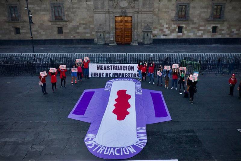 Por: Cortesía Mujeres marchan para exigir Ley de Menstruación Digna y eliminar IVA a toallas y tampones