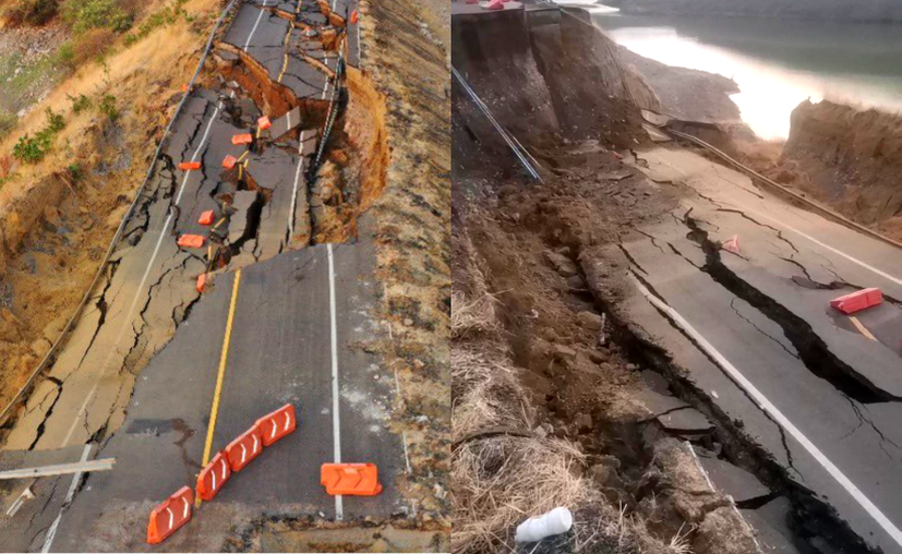 Por: Cortesía Colapsa tramo carretero en la autopista Siglo XXI de Michoacán