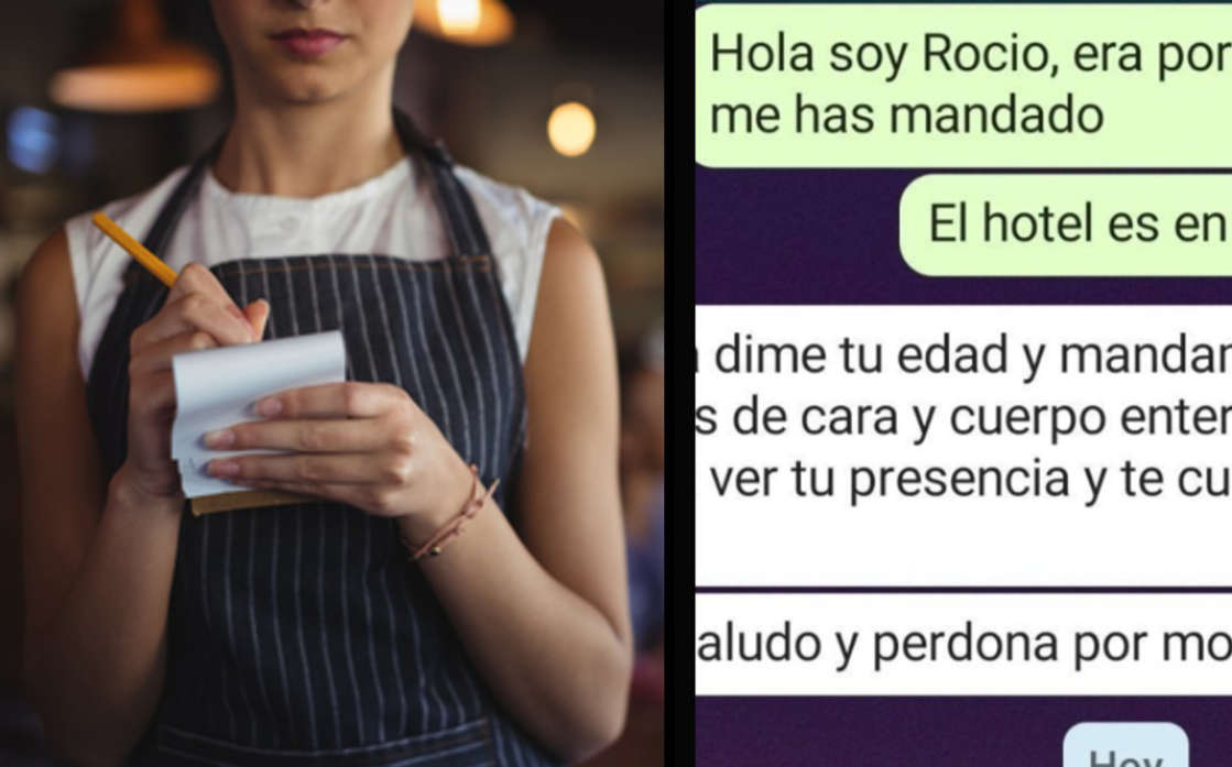 Por: Cortesía "Espero te guste": Mesera se hace viral por épica respuesta en WhatsApp
