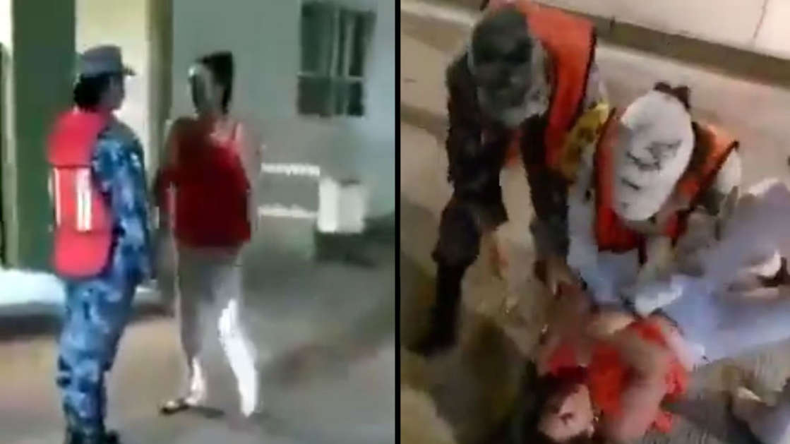 Por: Cortesía Mujer agrede a una militar en Sonora