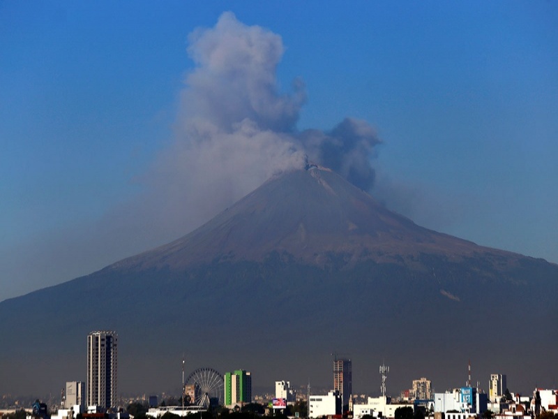 Por: Cortesía Popocatépetl hace 22 exhalaciones con 14 horas de tremor