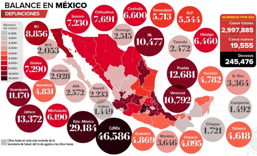 Por: Cortesía Este es el mapa del coronavirus en México