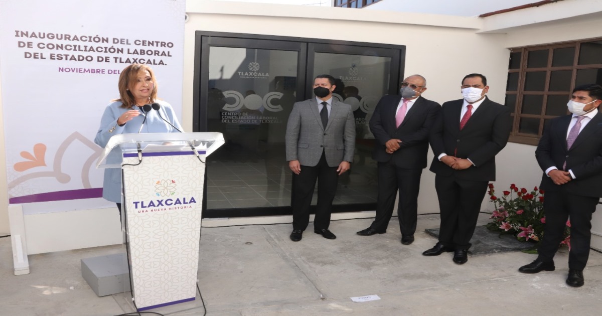 Por: Cortesía Inaugura Lorena Cuéllar Cisneros centro de conciliación laboral del estado de Tlaxcala