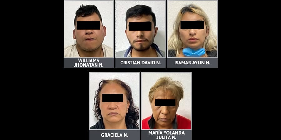 Por: Cortesía 2 hombres y 3 mujeres a prisión; Desmantelan banda dedicada al secuestro en Puebla
