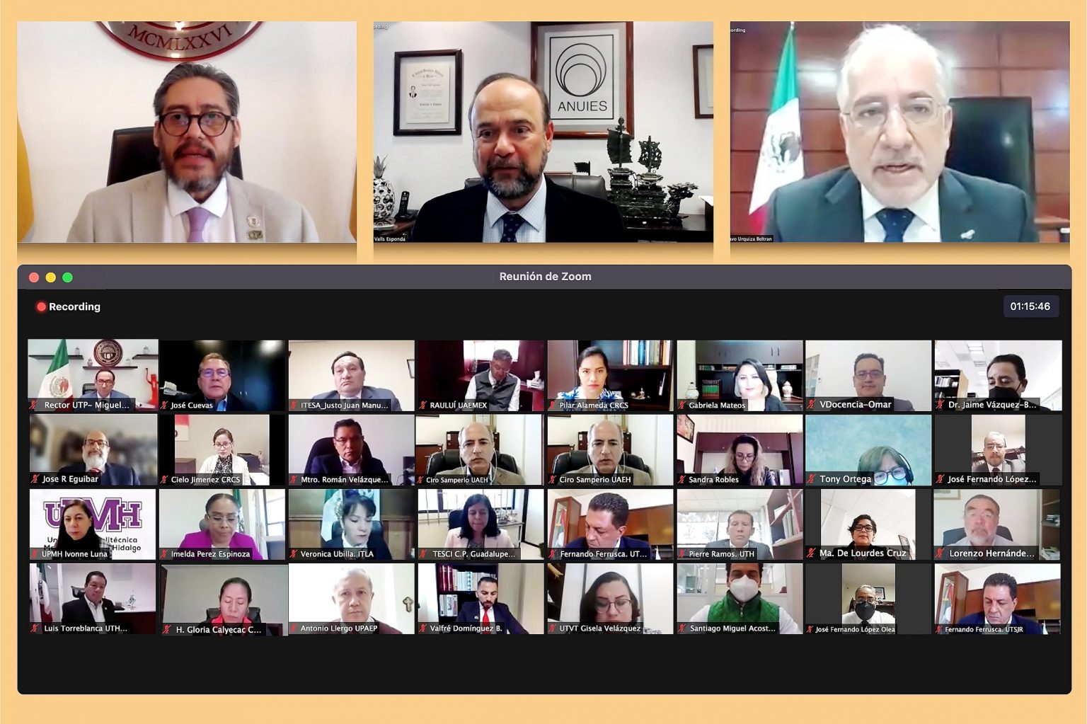 Por: Cortesía Encabeza UATx sesión ordinaria del Consejo Regional de ANUIES