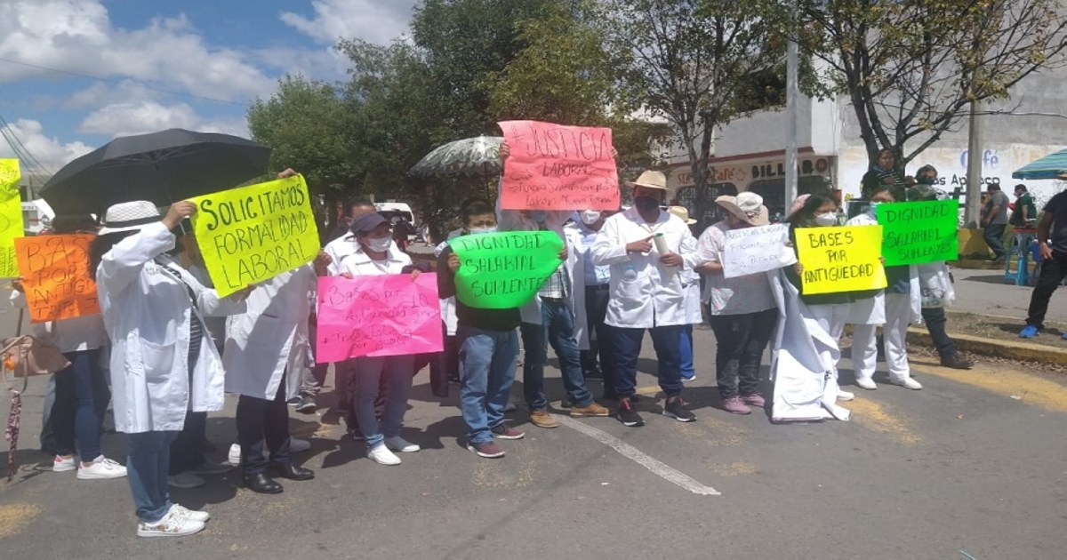 Por: Cortesía Sindicalizados de la Secretaría de Salud de Tlaxcala inconformes
