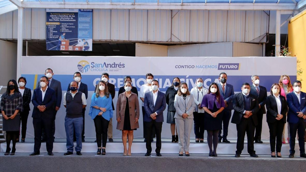 Por: Cortesía Para Edmundo Tlatehui las ceremonias cívicas en honor a los símbolos patrios es una oportunidad para unir el entorno social con las raíces de la nación