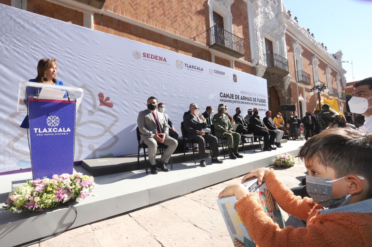 Por: Cortesía Presidió Lorena Cuéllar arranque de la campaña de canje de armas de fuego 2021