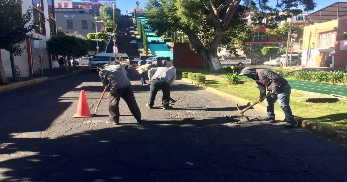 Por: Cortesía Inicia programa de bacheo en Tlaxcala Capital