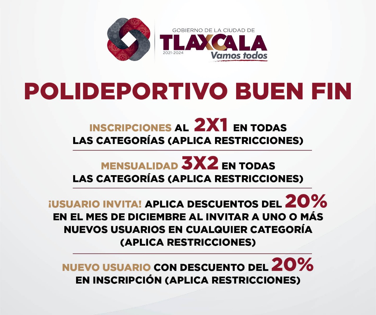 Por: Cortesía Ofrece Ayuntamiento de Tlaxcala batería de descuentos por el “Buen fin”