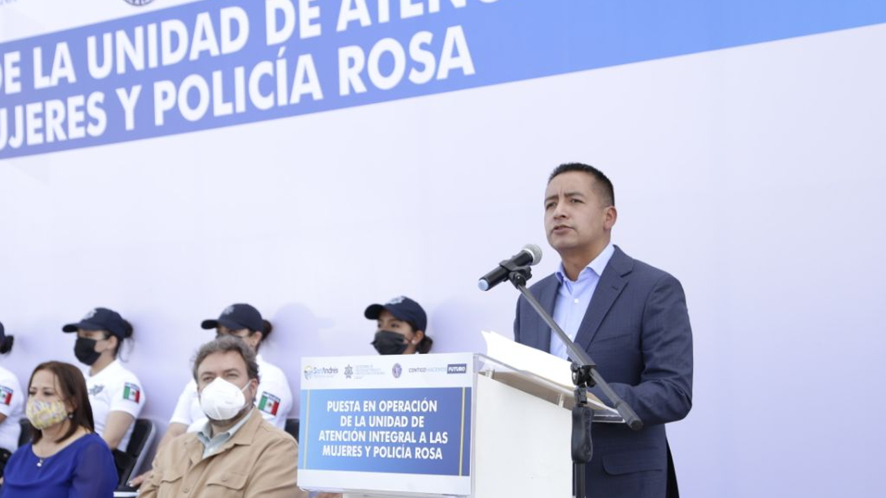 Por: Cortesía Entró en funciones la Policía Rosa de San Andrés Cholula especializada en atención integral a las mujeres