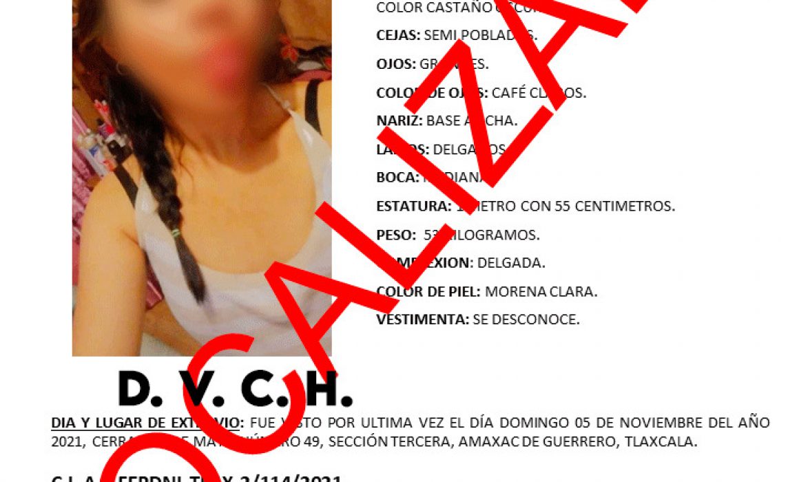 Por: Cortesía Localiza PGJE a mujer reportada como extraviada en Amaxac de Guerrero