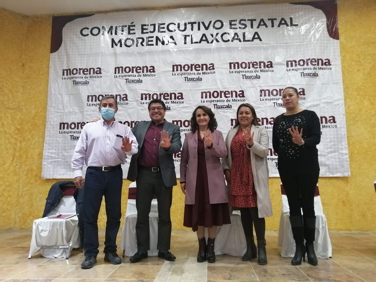 Por: Cortesía Militantes del partido de Morena en Tlaxcala se reúnen