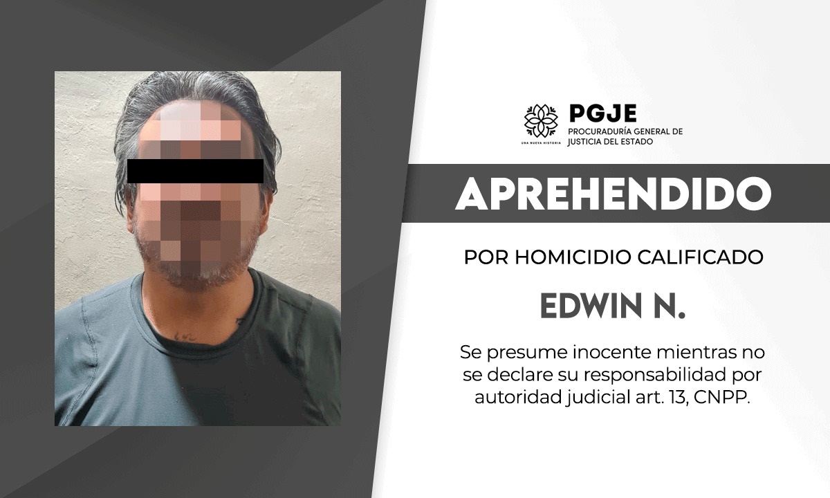 Por: Cortesía Aprehende PGJE a imputado por homicidio calificado ocurrido en Apizaco
