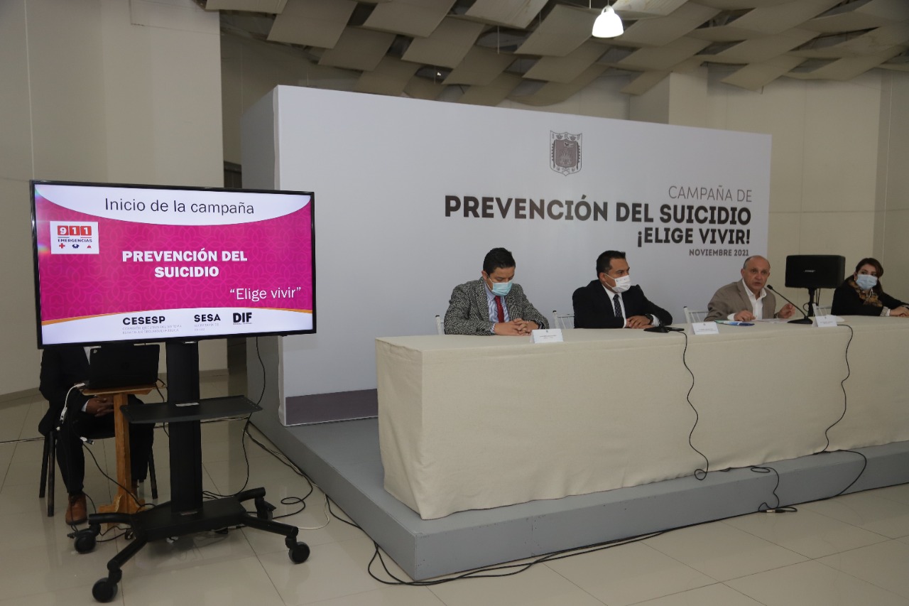 Por: Cortesía Autoridades estatales presentaron la campaña de prevención del suicidio ¡elige vivir!