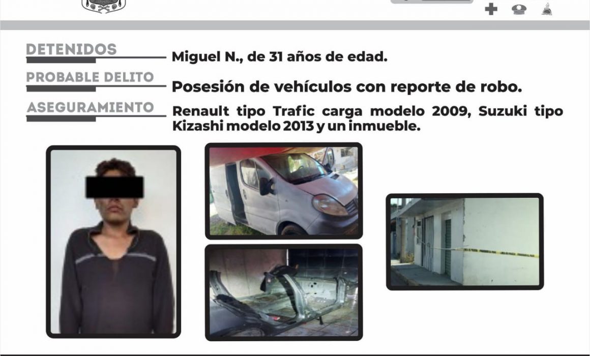 Por: Cortesía SSC Asegura en Teolocholco inmueble utilizado para ocultar vehículos robados