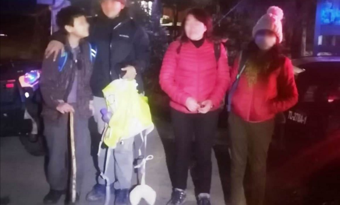 Por: Cortesía Policía de Montaña auxilia a 4 personas extraviadas en la Malinche