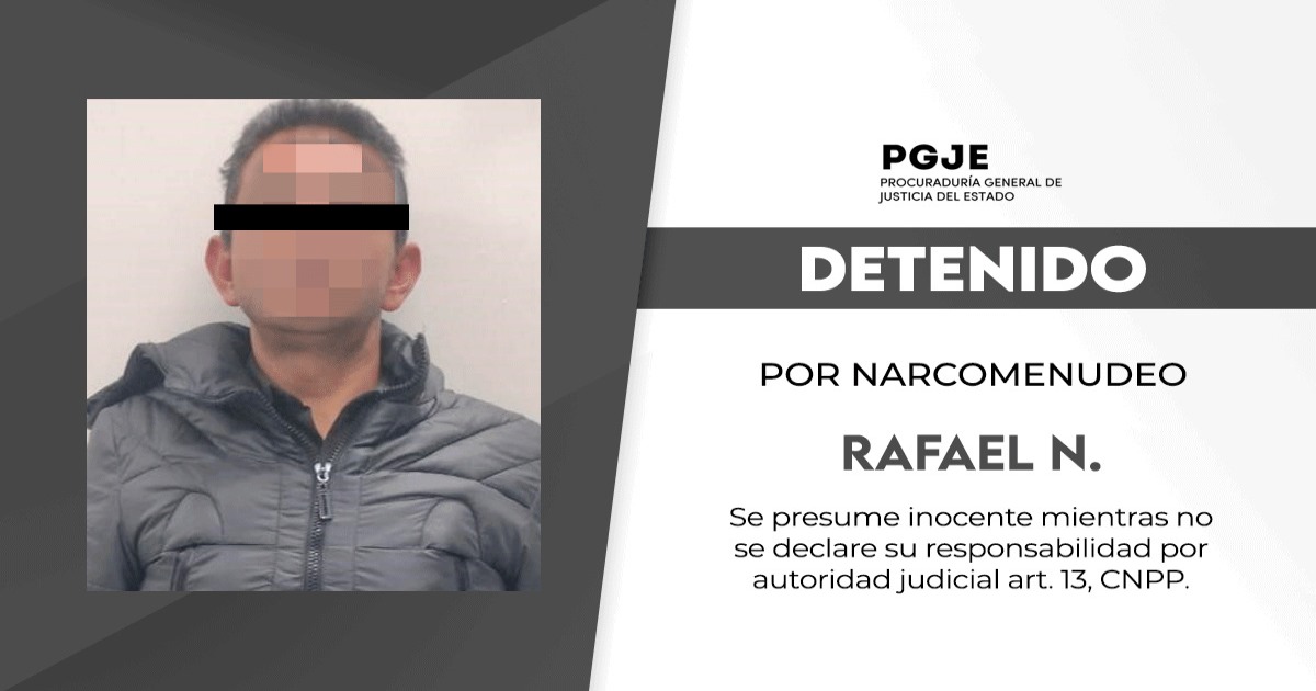 Por: Cortesía Detiene PGJE a imputado por delitos contra la salud en el municipio de Tlaxco