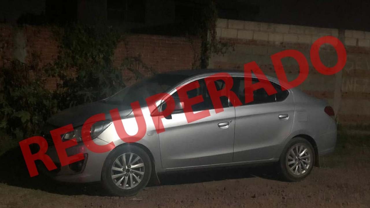Por: Cortesía Recuperan en San Pedro Cholula un vehículo robado perteneciente a la plataforma Uber