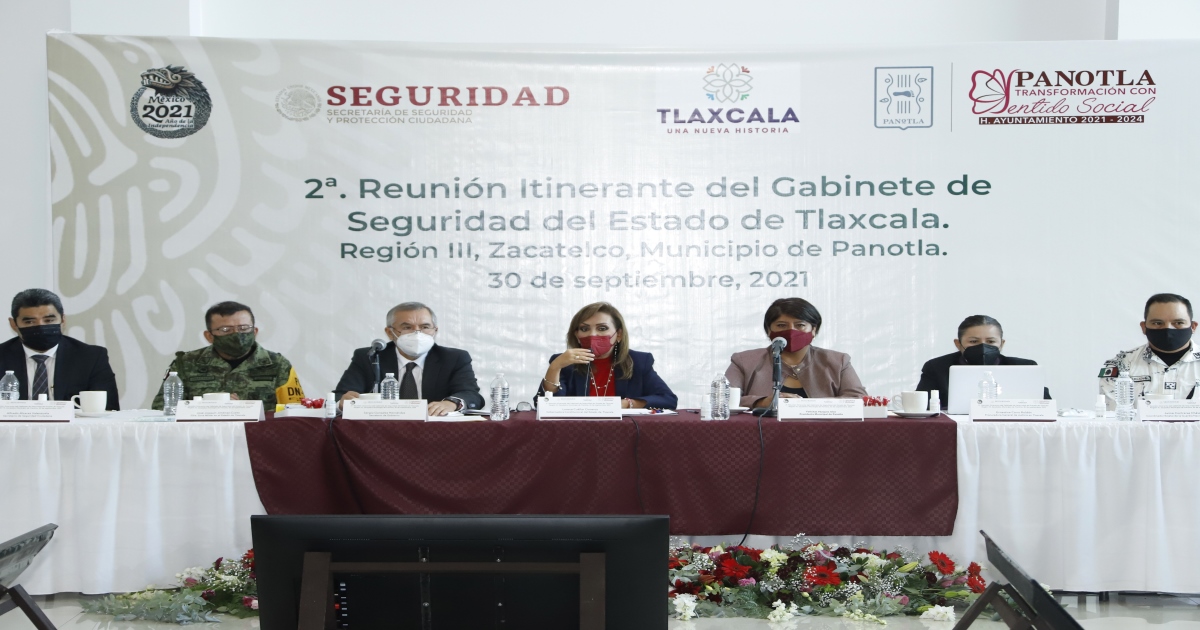 Por: Cortesía Encabezó Lorena Cuéllar Cisneros mesa de trabajo con el gabinete de seguridad, región III