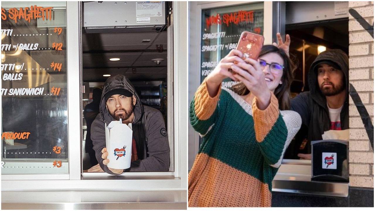 Por: Cortesía Eminem sorprendió a clientes de su restaurante al atenderlos personalmente