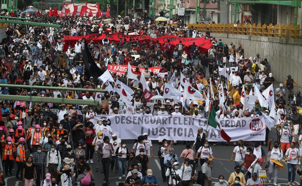 Por: Cortesía 5 lesionados y varios destrozos luego de la marcha por el 2 de octubre
