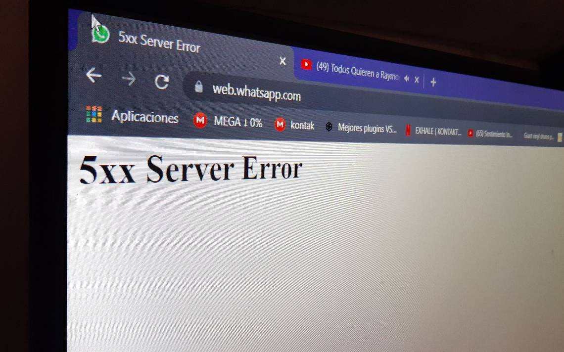 Por: Cortesía ¿Qué significa '5xx server error', el mensaje que aparece cuando quieres ingresar a Facebook, IG y WhatsApp?