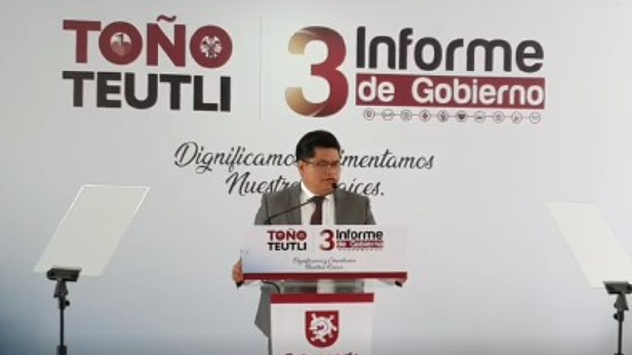 Por: Cortesía Antonio Teutli presentó su Tercer Informe de Gobierno