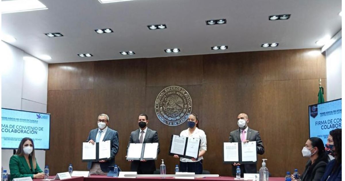 Por: Cortesía Conalep Tlaxcala establece el primer convenio de colaboración con el poder judicial en el país
