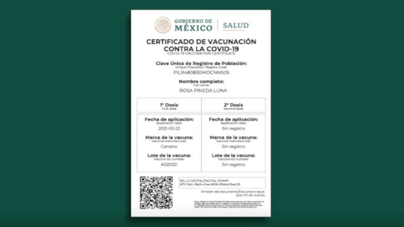 Por: Cortesía Estos son los pasos para consultar e imprimir tu certificado de vacunación contra COVID-19