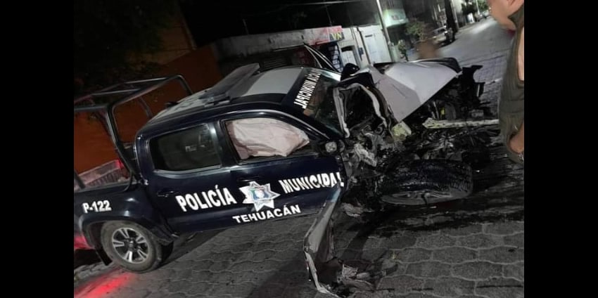 Por: Cortesía Persecución deja un aparatoso choque en municipio de Puebla; los sospechosos huyeron