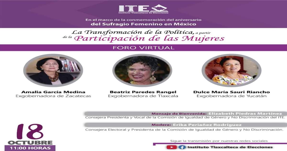 Por: Cortesía Hablarán Beatriz Paredes, Amalia García y Dulce María Sauri en foro sobre incursión femenina en la política