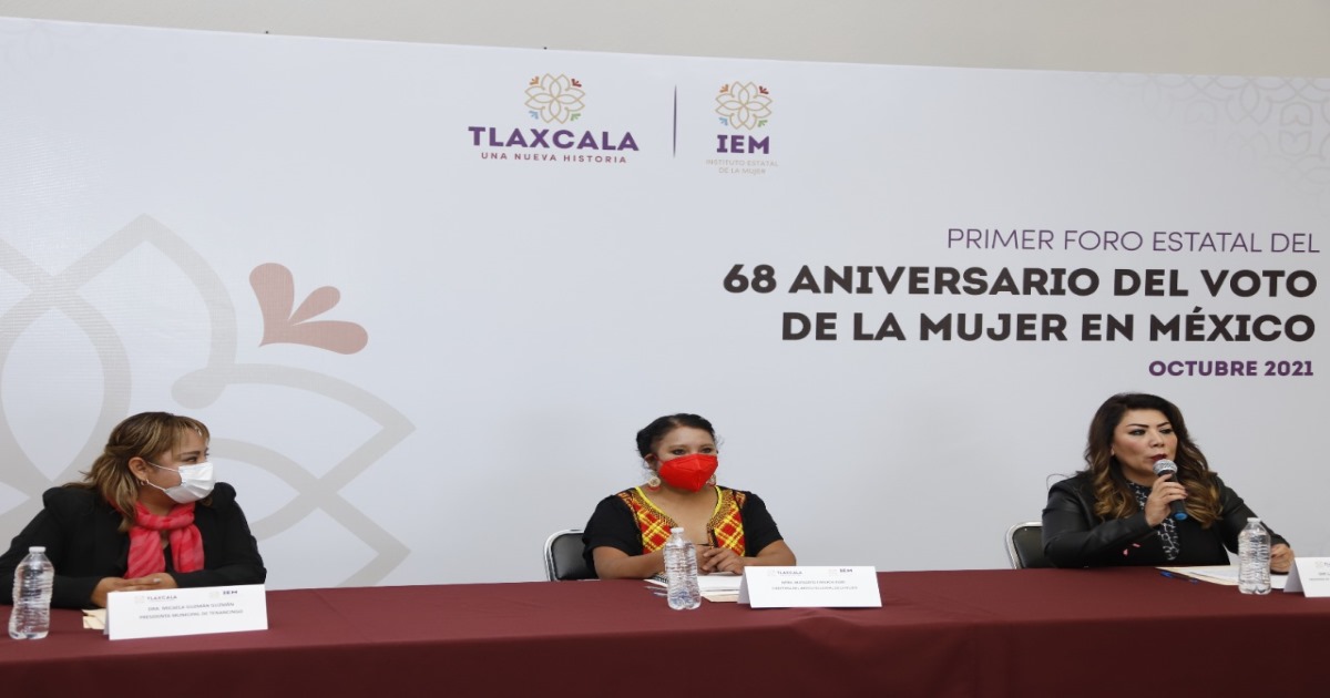 Por: Cortesía Gobierno de Tlaxcala realizó primer foro en conmemoración del 68 aniversario del voto de la mujer en México
