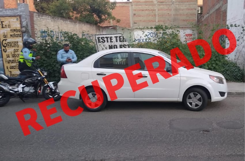 Por: Cortesía Recuperan en San Pedro Cholula un automóvil con reporte de robo