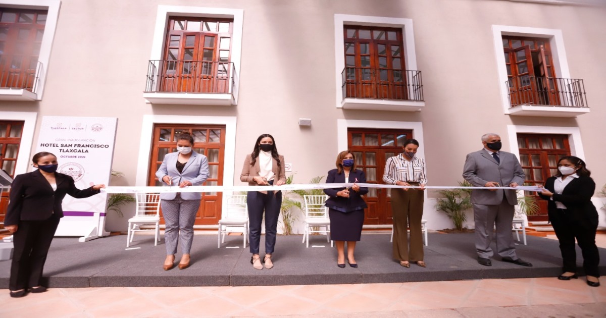 Por: Cortesía Gobernadora Lorena Cuéllar inauguró primera etapa del hotel san francisco Tlaxcala