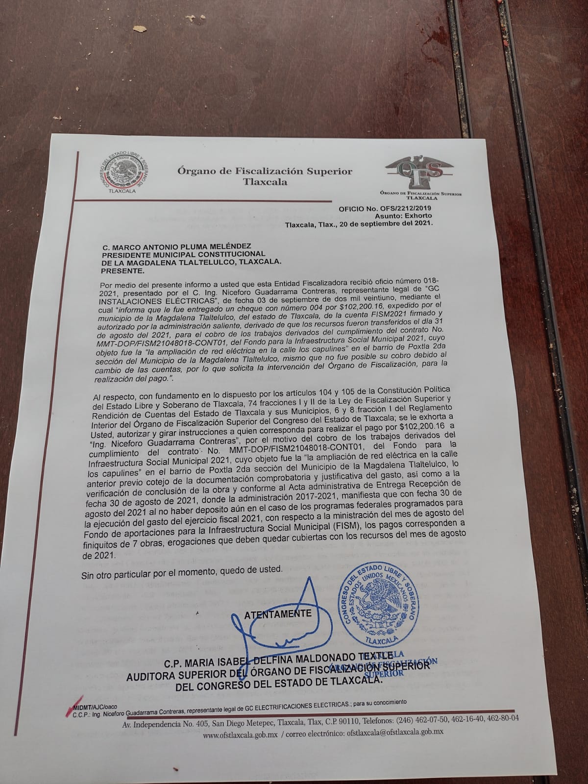 Por: Cortesía Urgen a edil de Tlaltelulco pagar deuda con empresa eléctrica