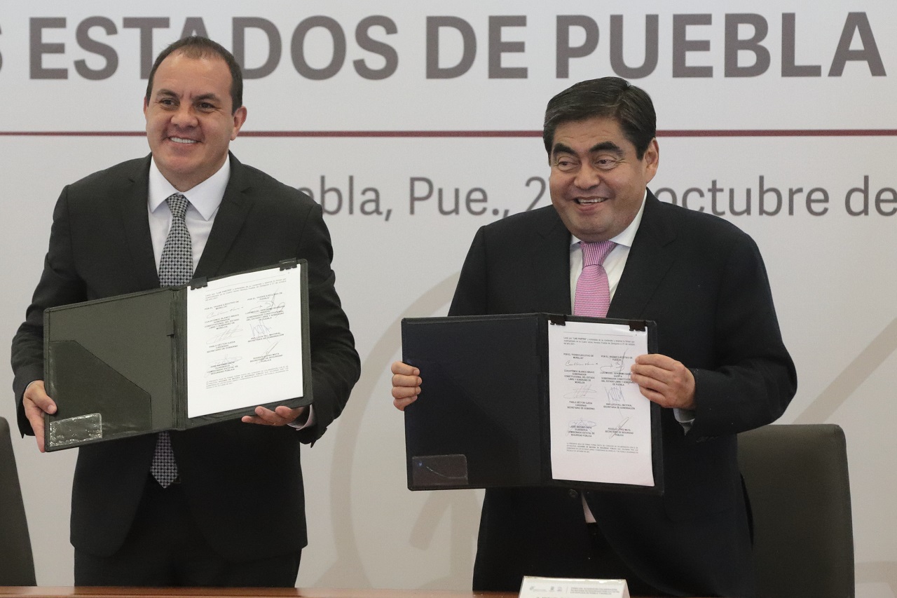 Por: Cortesía Puebla y Morelos firman acuerdo de coordinación en materia de seguridad pública