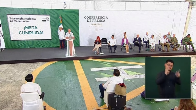 Por: Cortesía Informa Gatell que se ha cumplido la meta sobre vacunación Covid-19
