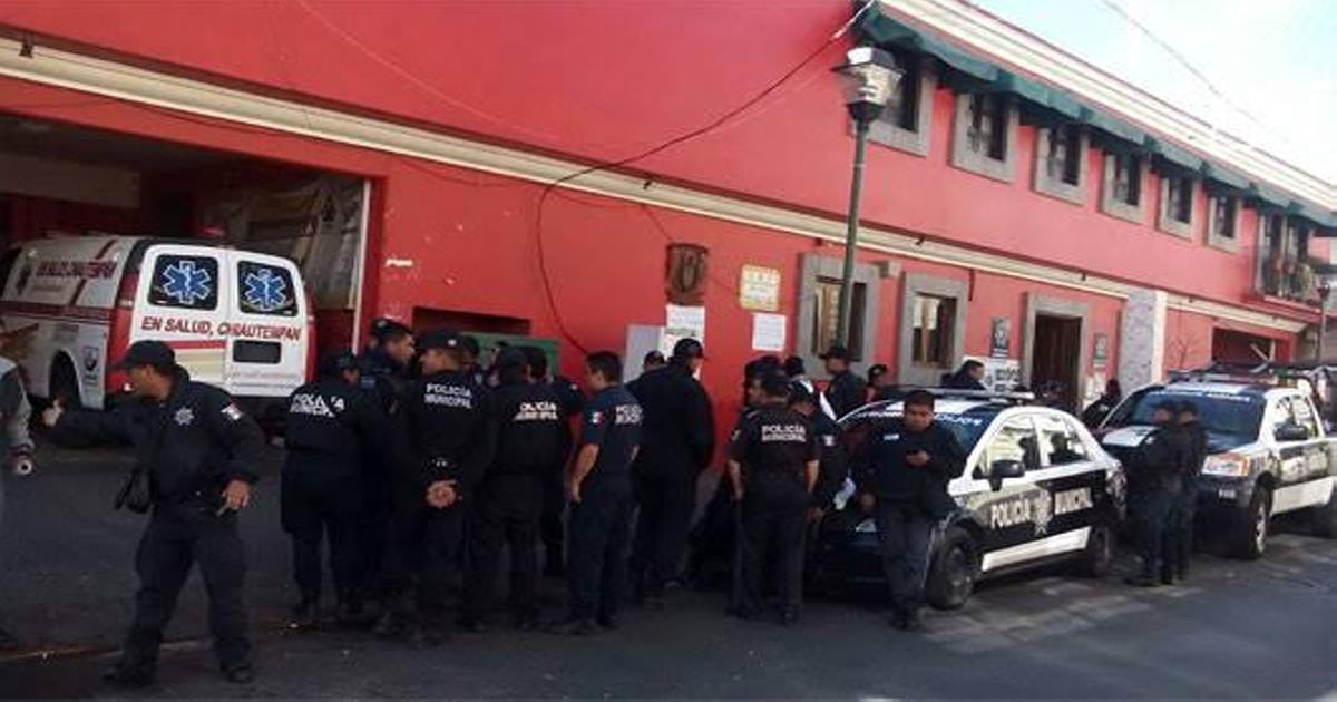 Por: Cortesía En incertidumbre cien policías en Chiautempan por adeudo de quincenas
