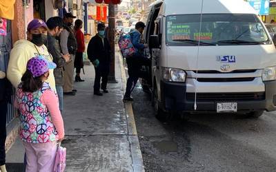 Por: Cortesía   No se respetan medidas de seguridad en transporte público de Tlaxcala.